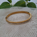 Golden Crystal Ridge Bangle Bracelet