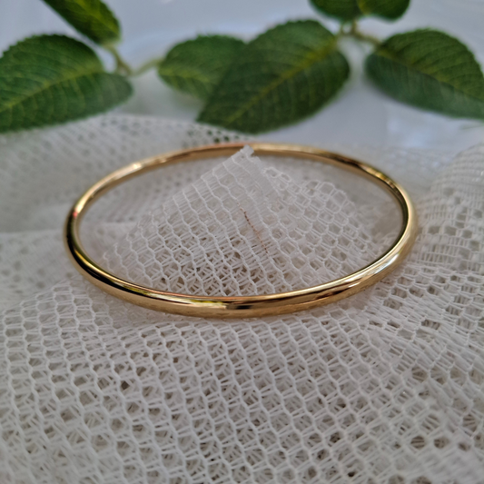 Classic Gold Minimal Bangle Bracelet
