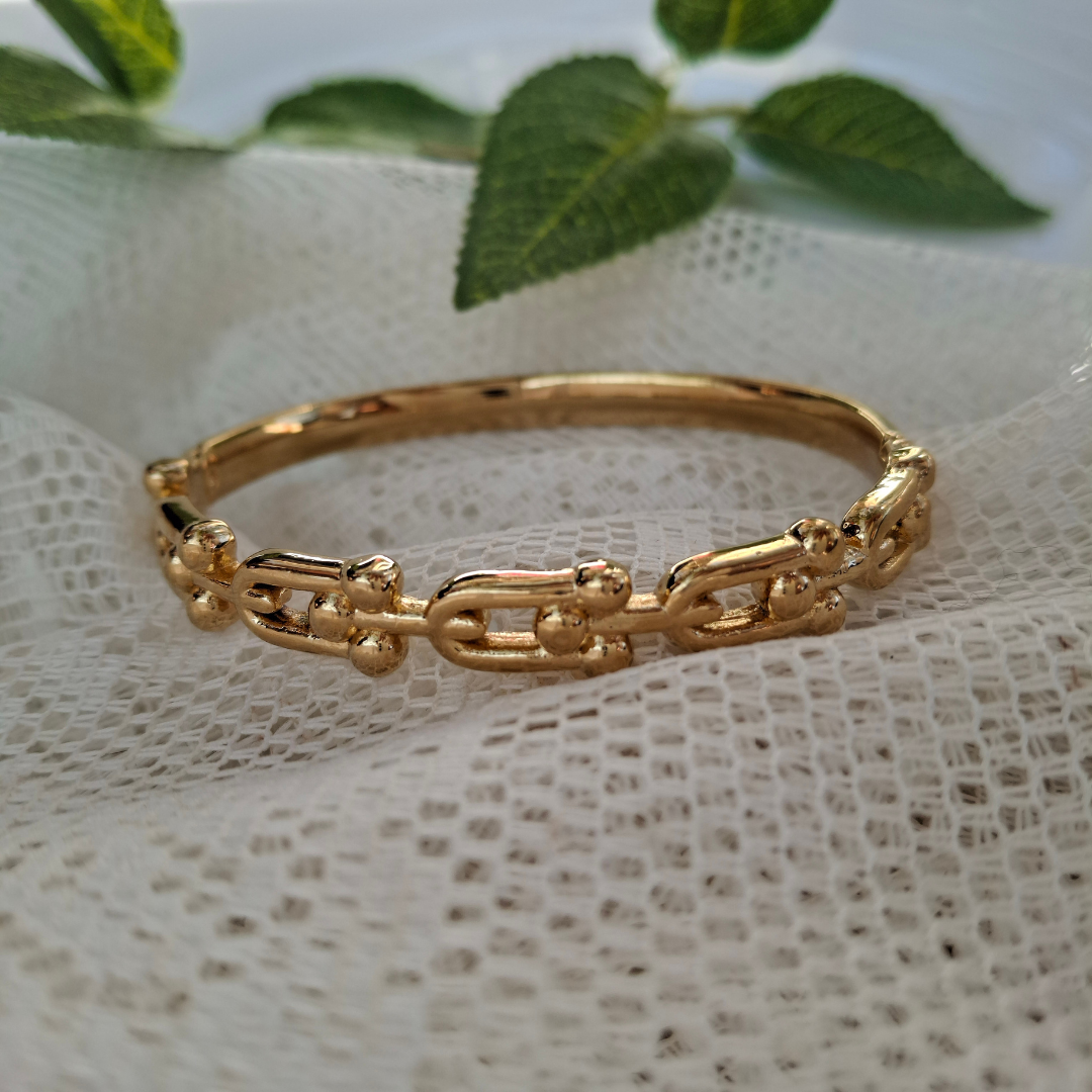 Link Gold Cuff Bracelet