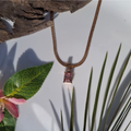 Pink Square Stone Pendant Necklace