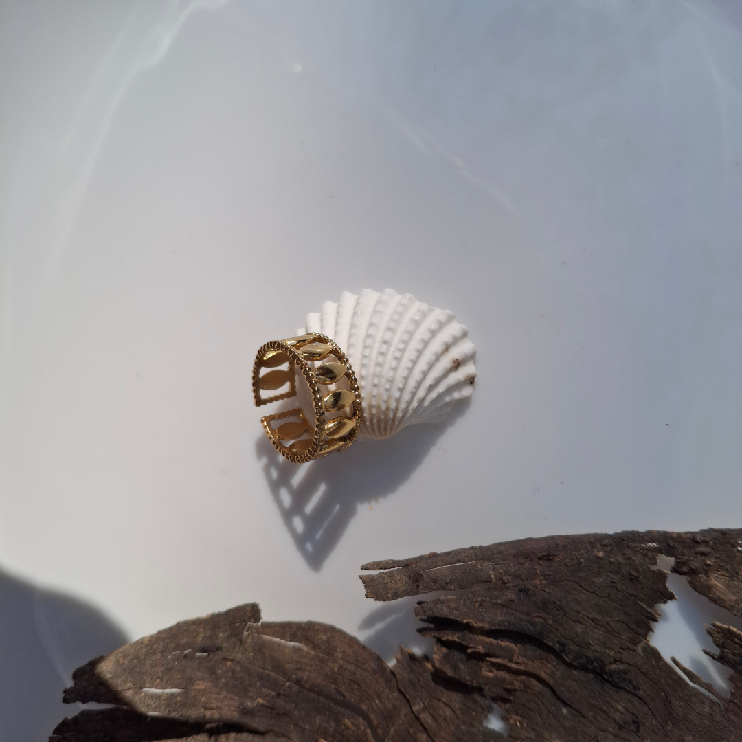 Vintage Oval Cutwork Adjustable Ring