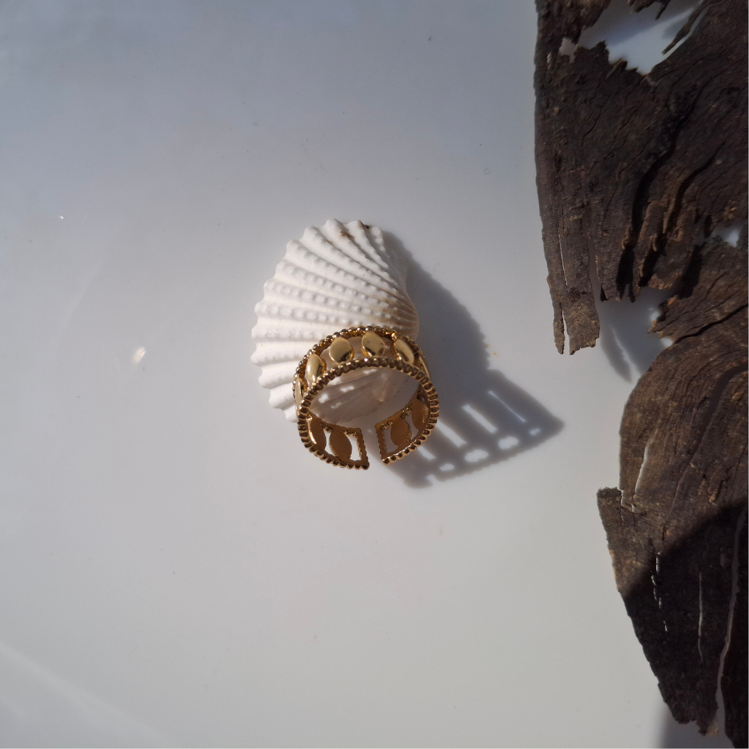 Vintage Oval Cutwork Adjustable Ring