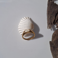 Golden Oval Shell Adjustable Ring
